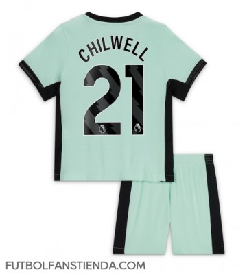 Chelsea Ben Chilwell #21 Tercera Equipación Niños 2023-24 Manga Corta (+ Pantalones cortos)